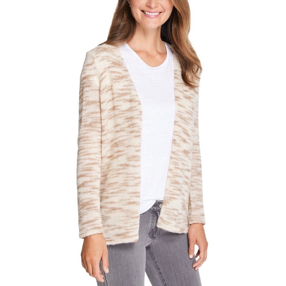 J. McLaughlin Women XS Tan Multicolor Linley Alpaca Wool Cardigan Sweater NWOT